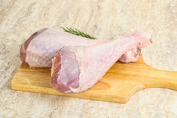 Raw turkey leg for cooking