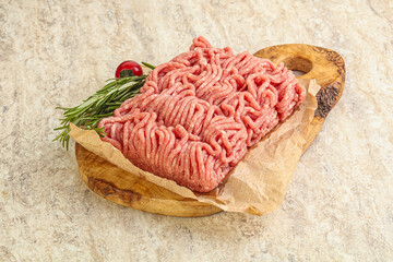 Raw beef minced meat for cooking