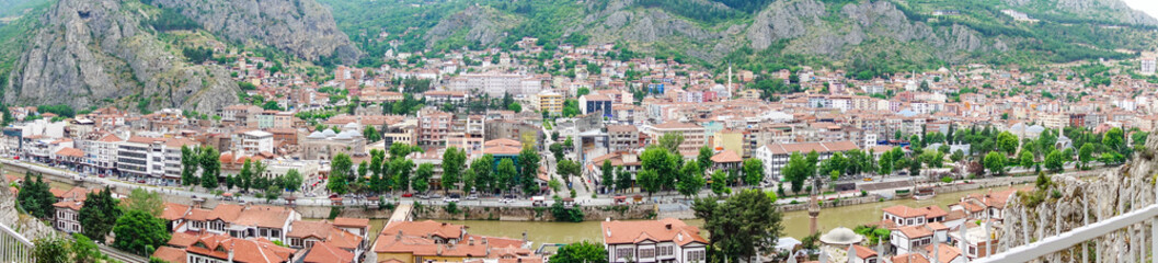 Obraz premium Historic mansions in Amasya, Turkey - Amasya is located in the north of Anatolia, in the inner part of the Middle Black Sea Region.