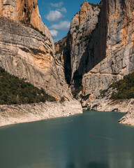 Fototapeta na wymiar Congost de Mont Rebei gorge in Catalonia, Spain in summer