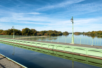 The Briare Aqueduct in central France carries a canal over the river Loire on its journey to the Seine.