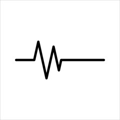 heartbeat icon. Vector illustration on white background. Heartbeat sign in flat design.