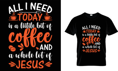 coffee T-shirt design template 