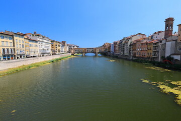 Obraz premium Sceanic View of Ponte Vecchio on the Arno River, Florence, Italy.