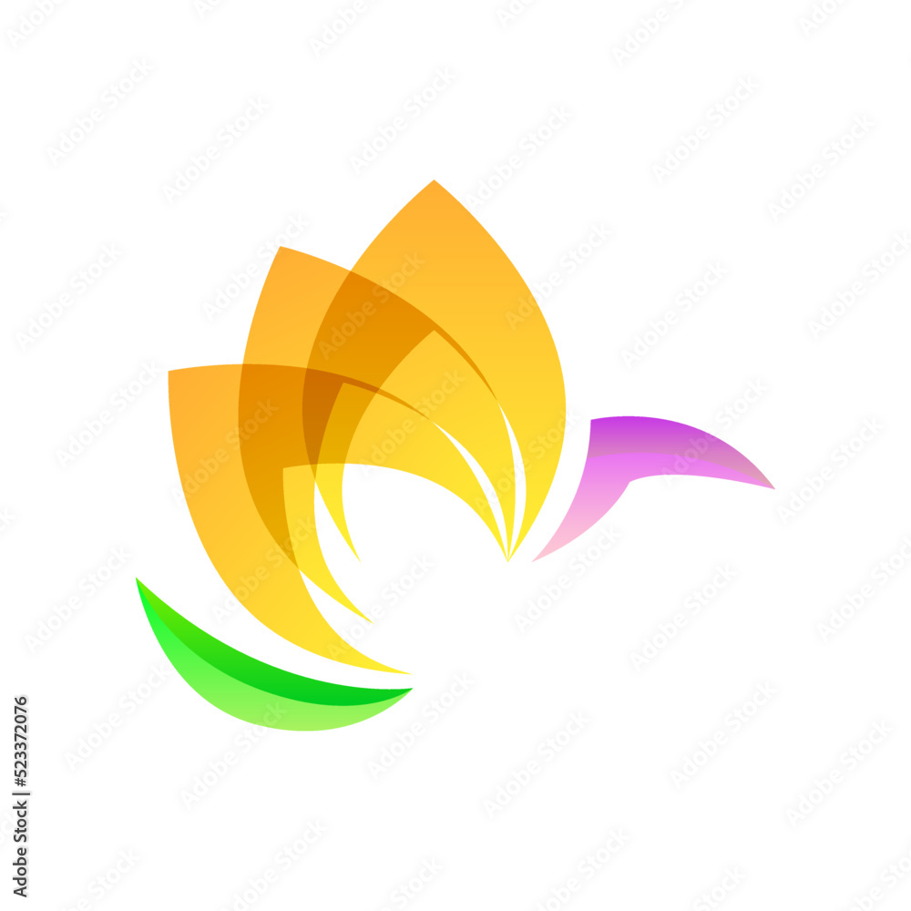 Poster abstract minimatistic gradient bird wings fly logotype symbol sign symbol vector design style icon t