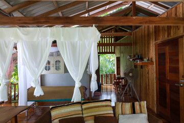 Nakhon Si Thammarat ,THAILAND - JULY 19,2022 : Homestay in  Village ,This is a popular tourist destination in Nakhon Si Thammarat province,Thailand