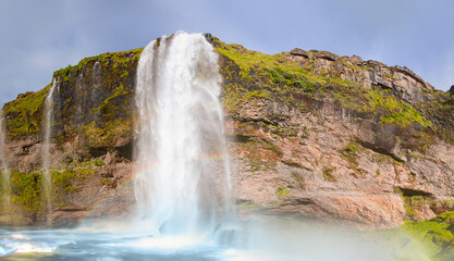 Fototapeta premium Amazing Seljalandsfoss waterfall in Iceland