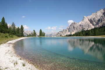 Lake in the Faloria, Dolomites Mountains, Italy - 523373650