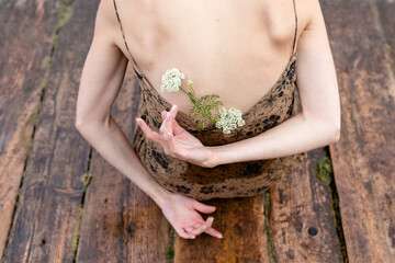 young beautiful woman feeling in love staying single, being selfish and egocentric