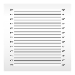 Police station height indentification backdrop.