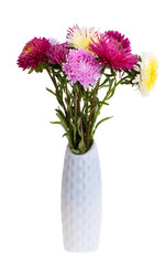 vase with flowers isolated