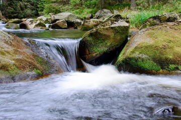 Vydra river in Sumava National park
