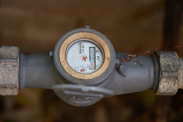 gauge with a water meter