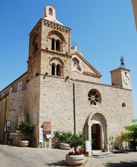 Fototapeta na wymiar Chiesa madre di Santa Maria Assunta a Rocca Imperiale (Italy)