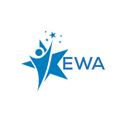 EWA Letter logo white background .EWA Business finance logo design vector image in illustrator .EWA letter logo design for entrepreneur and business.	
