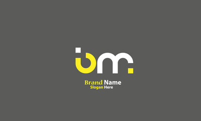 Alphabet letters Initials Monogram logo BM, MB, B and M