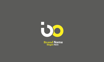 Alphabet letters Initials Monogram logo BO, OB, B and O