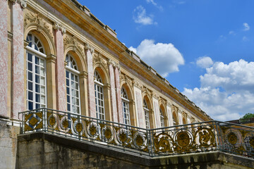 Fototapeta na wymiar Versailles; France - august 19 2015 : the Grand Trianon in the Marie Antoinette estate