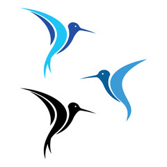 Obraz premium colibri illustrations logo vector