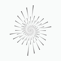 Obraz premium Circle halftone spiral background. dots abstract concentric circle. spiral, swirl, twirl element. Circular and radial dots helix. Segmented circle with rotation.