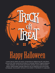 Vintage Halloween poster, Scary party invitation flyer template