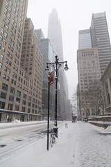 Fototapeta premium New York City, Snow Storm