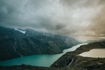 Norway. Few hours north from Bergen. Fjords and mountains in summer time (August)