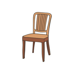 Chair colorful doodle illustration in vector. Chair colorful icon in vector. Chair illustration in vector