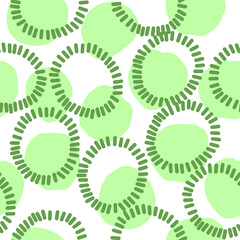abstract background with circles. Minimal, flat style. Green color. Modern concept