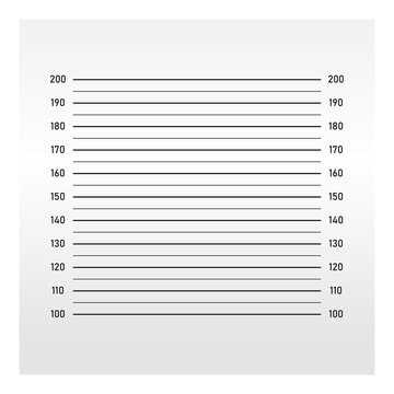 Height measurement scale. Vector background.