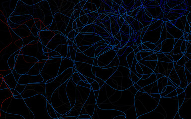 Dark Blue, Yellow vector background with abstract shapes.