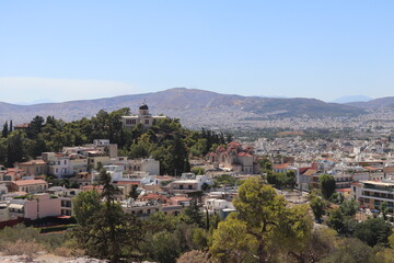 Fototapeta na wymiar An overlooking view of Athens