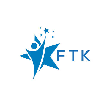 FTK Letter logo white background .FTK Business finance logo design vector image in illustrator .FTK letter logo design for entrepreneur and business.
