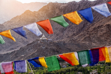 Shanti Stupa is a Buddhist white-domed stupa in Leh, India.