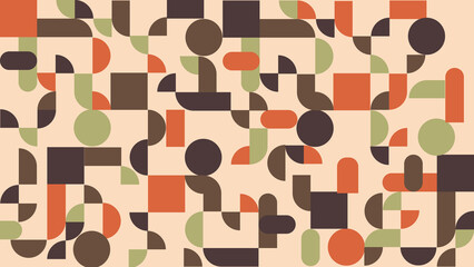 Fototapeta na wymiar brown beige geometric pattern, seamless wallpaper for fabric, tile, tablecloth