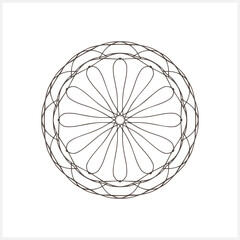 Mandala isolated. Coloring page book. Sketch vector stock illustration. EPS 10