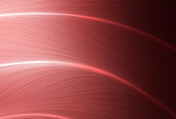 Light Pink, Red vector background with curved lines.