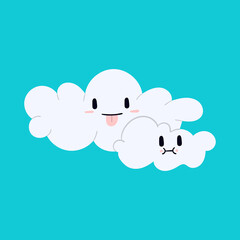 Happy and smiling cloud character