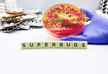 The concept of bacteria resistant to multiple antibiotics called superbugs