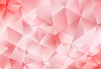 Light Red vector triangle mosaic template.