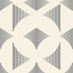 Vector seamless pattern with primitive geometric shapes.