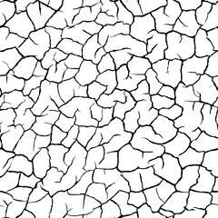  Seamless pattern. cracks texture white and black. Vector background. For design and decorate path, wall, backdrop. 