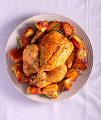 whole chicken with potatoes