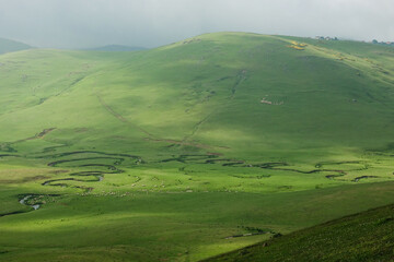 Persembe plateau in Aybasti Ordu - Turkey (Türkiye). Perşembe Plateau (Turkish: Perşembe Yaylası) is a high meadow near the town of Aybasti, one of the biggest tourist attractions in the area.
