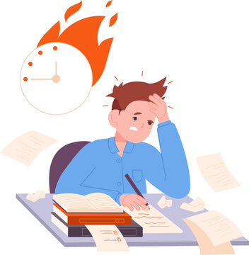 Exam Stress Cartoon Images – Browse 1,864 Stock Photos, Vectors, and Video  | Adobe Stock