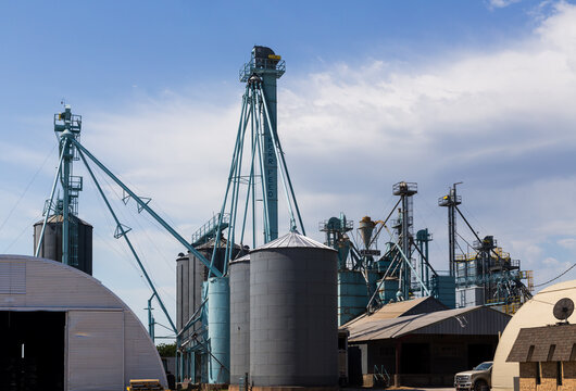 Industrial buildings of the Kerr Feed & Grain in Henrietta, Texas