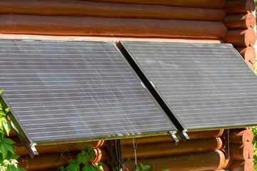 Solar panels in the sunshine for home use.