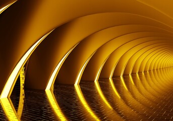 3d render abstract background, circle glowing lines, light tunnels, neon lights, and virtual reality concepts.
