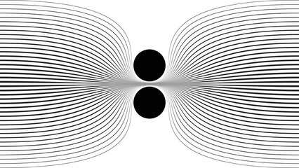 Abstract motion graphic design background . Dot and horizontal lines . Transition shapes . Movement composition . Vector illustration