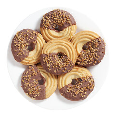 Almonds biscuits on a plate